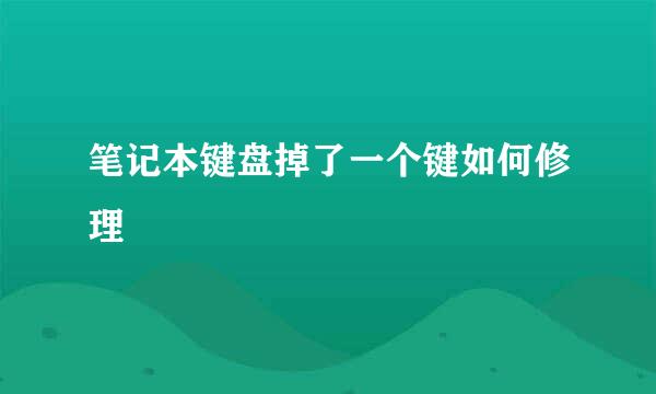笔记本键盘掉了一个键如何修理