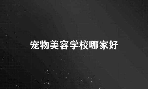 宠物美容学校哪家好