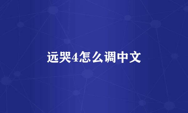 远哭4怎么调中文