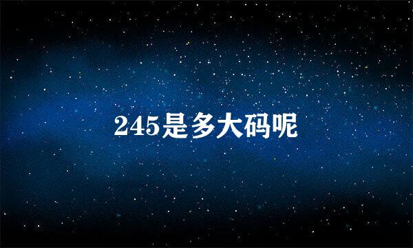 245是多大码呢