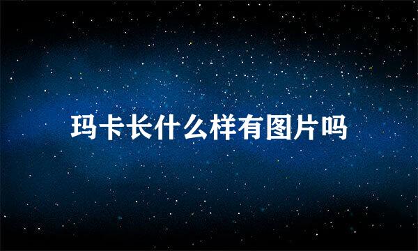 玛卡长什么样有图片吗