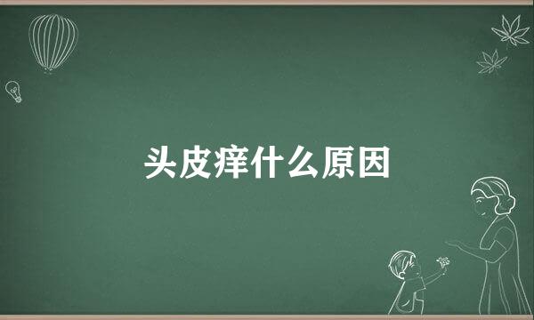 头皮痒什么原因