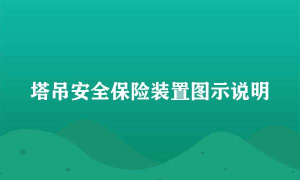 塔吊安全保险装置图示说明