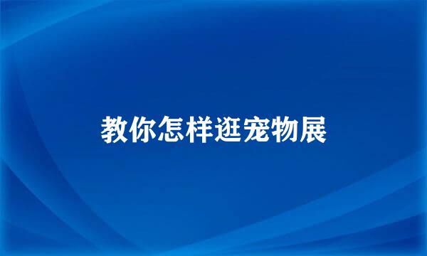教你怎样逛宠物展