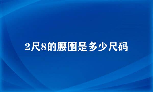 2尺8的腰围是多少尺码