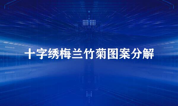 十字绣梅兰竹菊图案分解