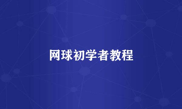 网球初学者教程