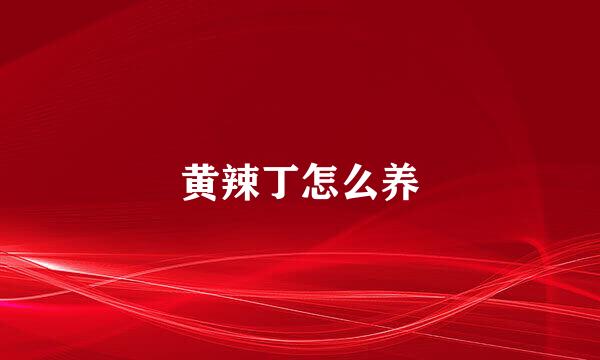 黄辣丁怎么养