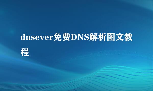 dnsever免费DNS解析图文教程