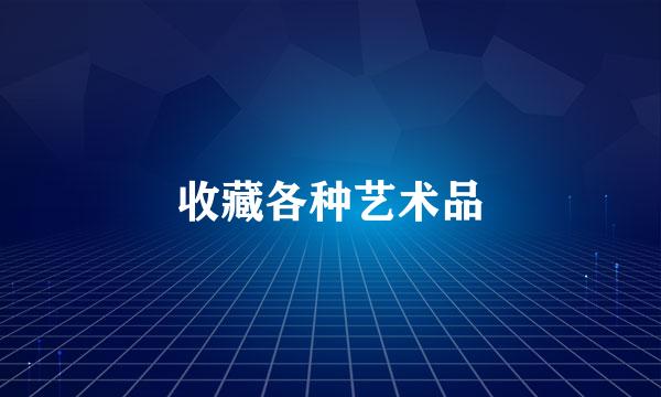 收藏各种艺术品