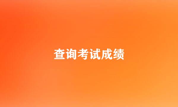 查询考试成绩
