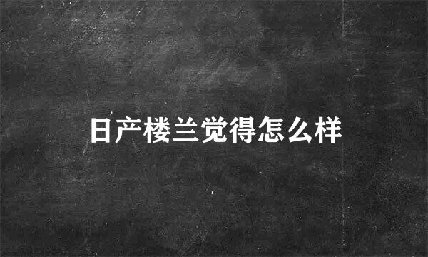 日产楼兰觉得怎么样