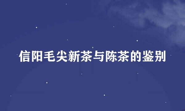 信阳毛尖新茶与陈茶的鉴别
