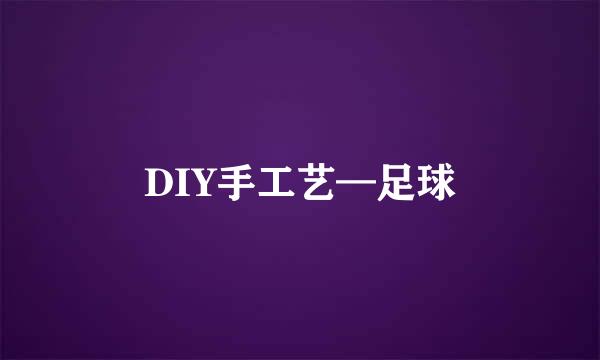 DIY手工艺—足球