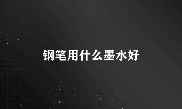 钢笔用什么墨水好