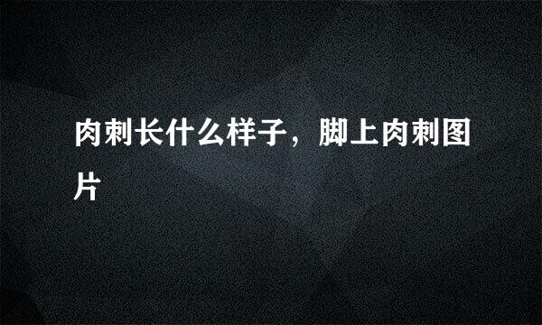 肉刺长什么样子，脚上肉刺图片