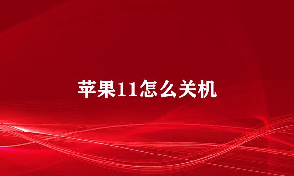 苹果11怎么关机
