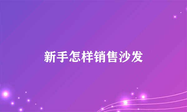 新手怎样销售沙发