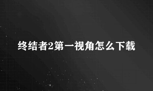 终结者2第一视角怎么下载