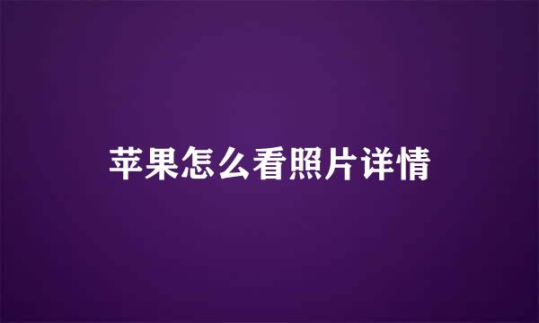 苹果怎么看照片详情