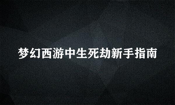 梦幻西游中生死劫新手指南