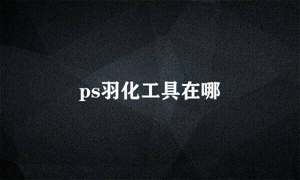 ps羽化工具在哪
