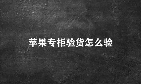苹果专柜验货怎么验