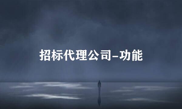 招标代理公司-功能
