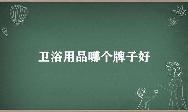 卫浴用品哪个牌子好