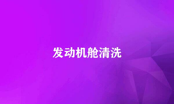 发动机舱清洗
