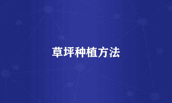 草坪种植方法