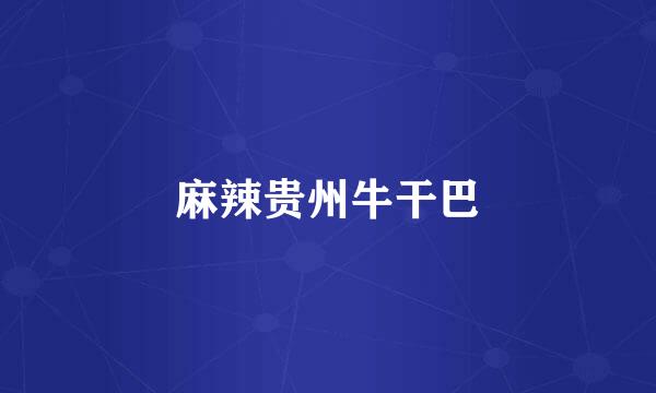 麻辣贵州牛干巴