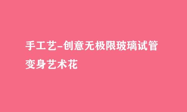手工艺-创意无极限玻璃试管变身艺术花