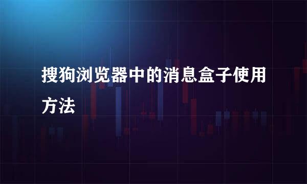 搜狗浏览器中的消息盒子使用方法