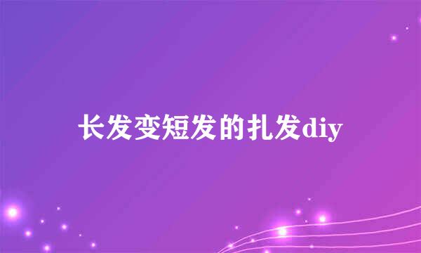 长发变短发的扎发diy