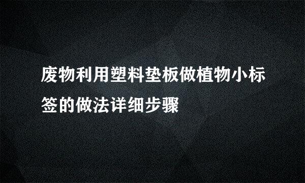 废物利用塑料垫板做植物小标签的做法详细步骤