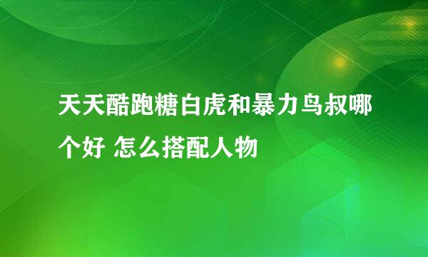 天天酷跑糖白虎和暴力鸟叔哪个好 怎么搭配人物