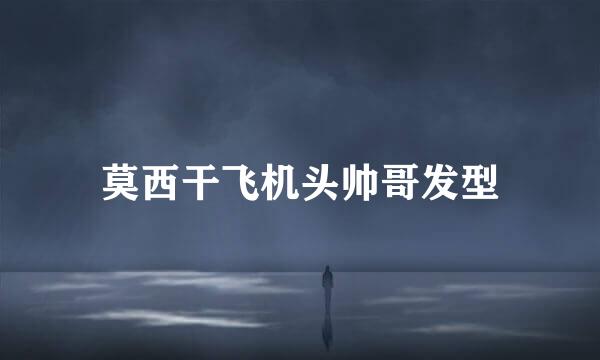 莫西干飞机头帅哥发型