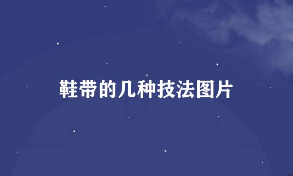 鞋带的几种技法图片