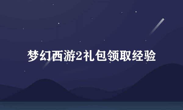梦幻西游2礼包领取经验