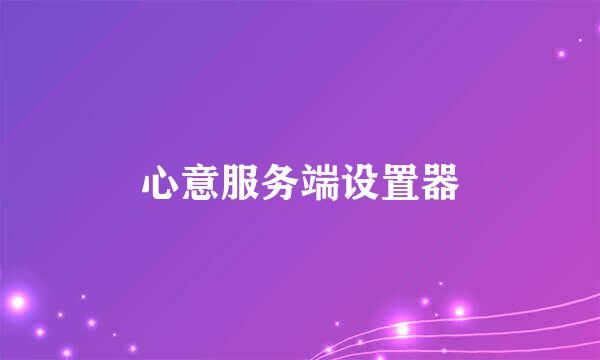 心意服务端设置器