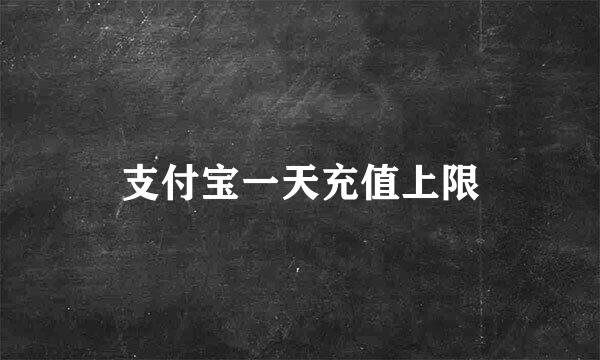支付宝一天充值上限