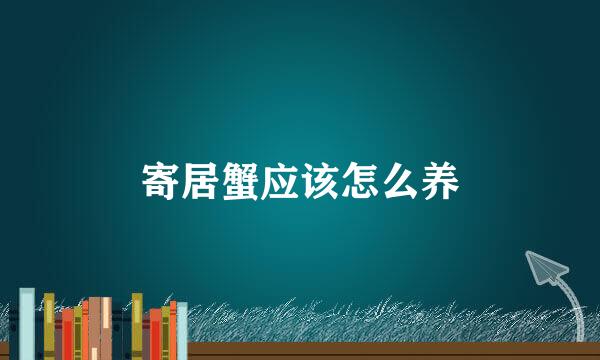 寄居蟹应该怎么养