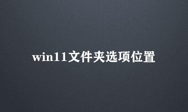 win11文件夹选项位置