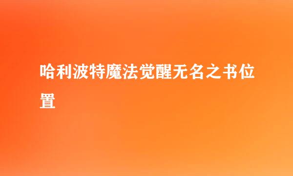 哈利波特魔法觉醒无名之书位置