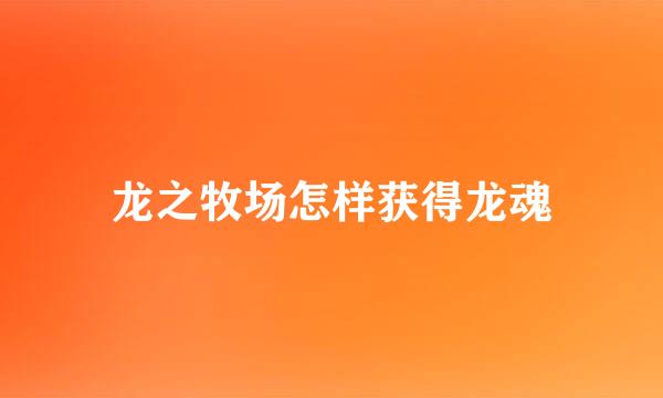 龙之牧场怎样获得龙魂