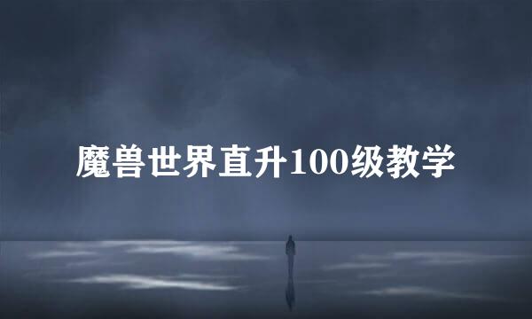 魔兽世界直升100级教学