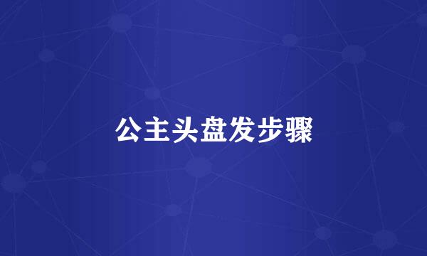公主头盘发步骤