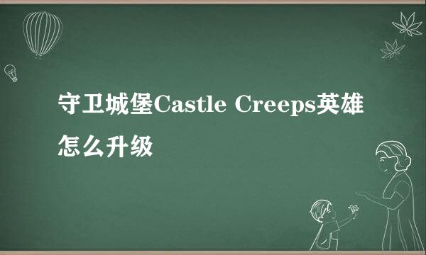 守卫城堡Castle Creeps英雄怎么升级