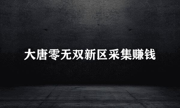 大唐零无双新区采集赚钱